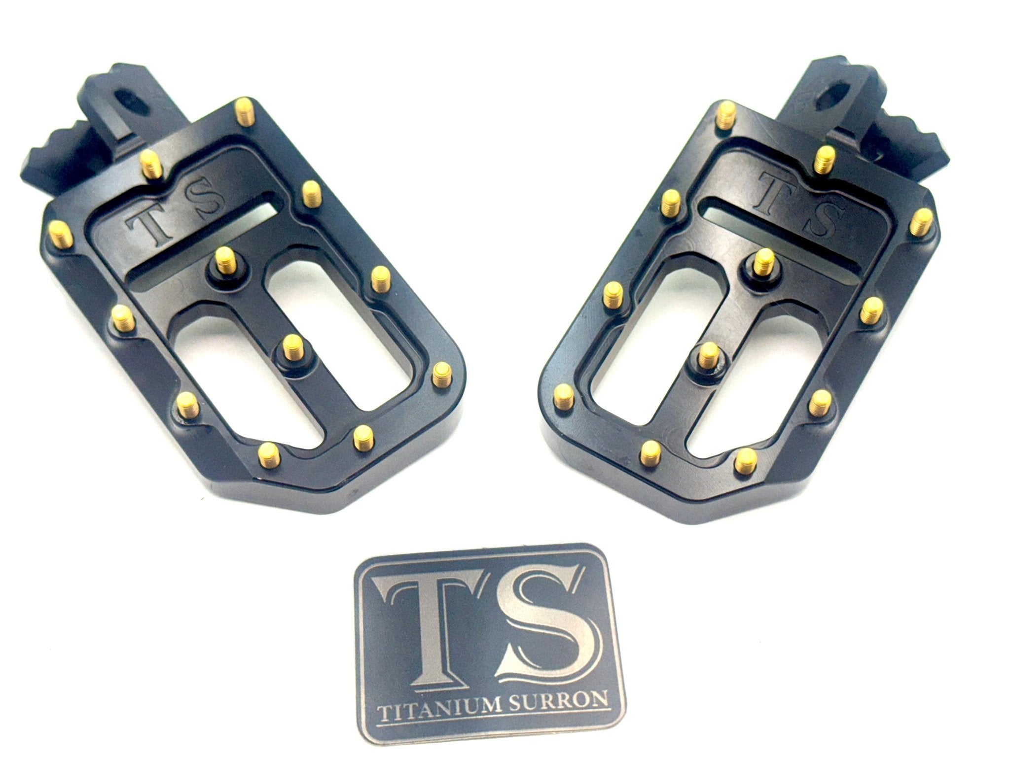 TS Foot Pegs W/ Titanium Grips for Most E-moto